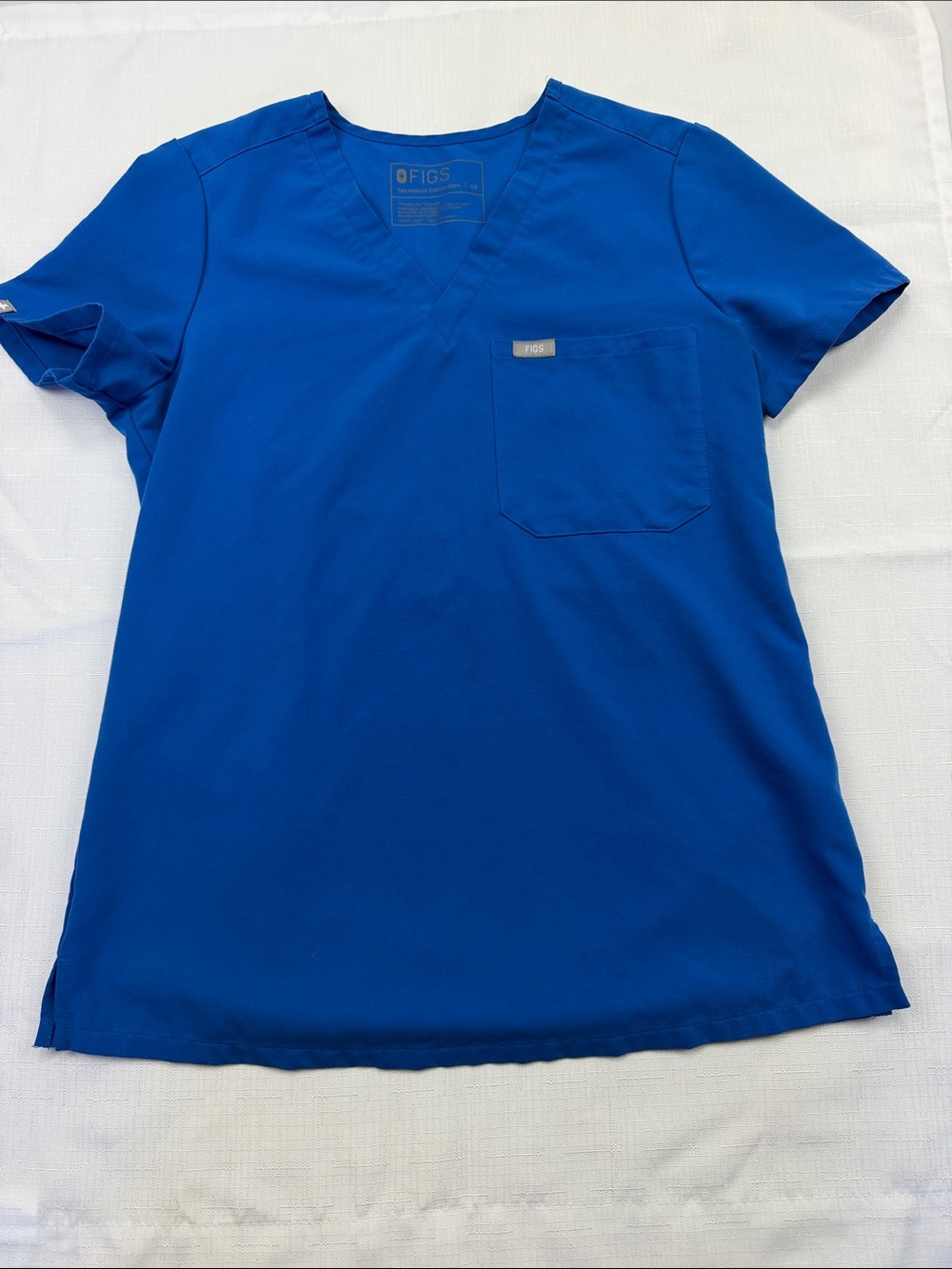 Figs Women's Royal Blue V-Neck Short Sleeve Scrub Top